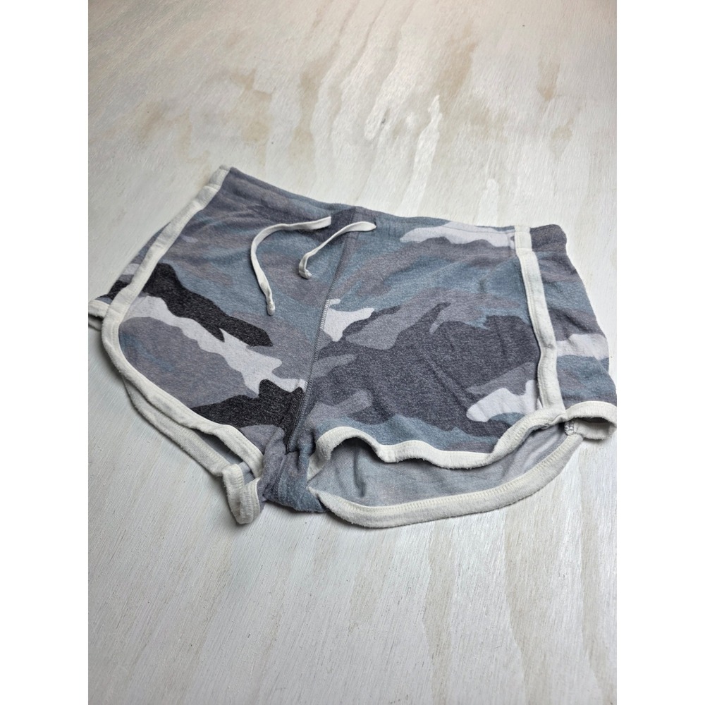 Aeropostale Camo Dolphin Shorts Blue Grey Knit Y2K Lounge Festival Womens Medium